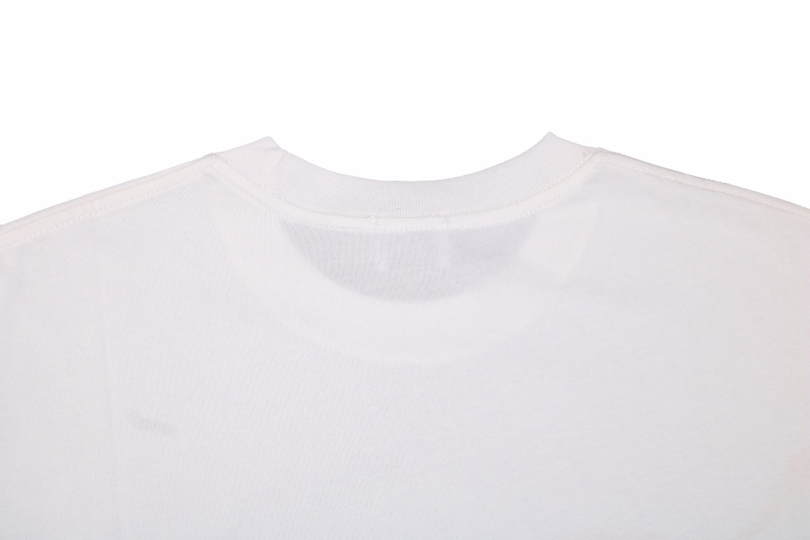 B**rry knight print t-shirt - white and orange