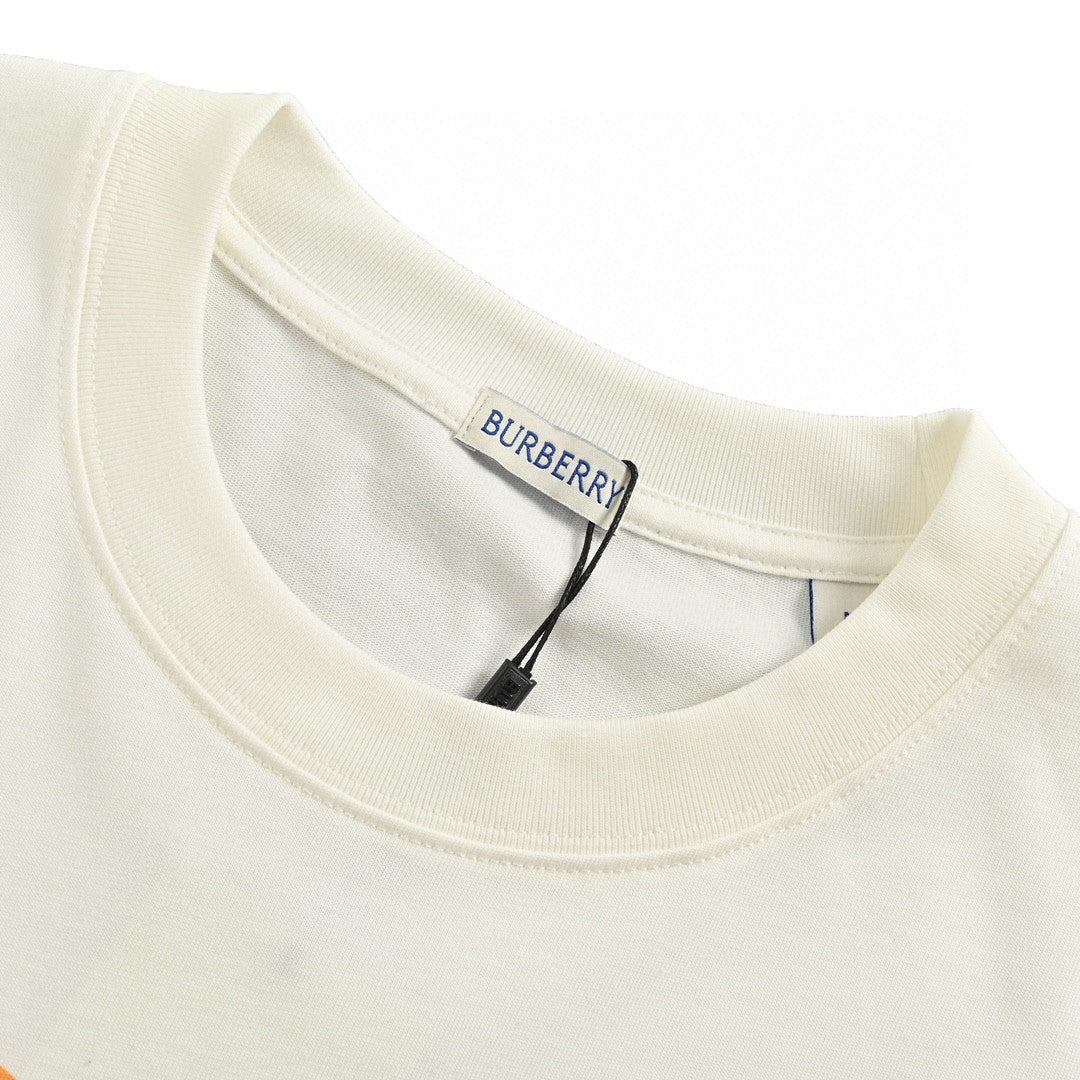 B**rry knight print t-shirt (cream/orange)