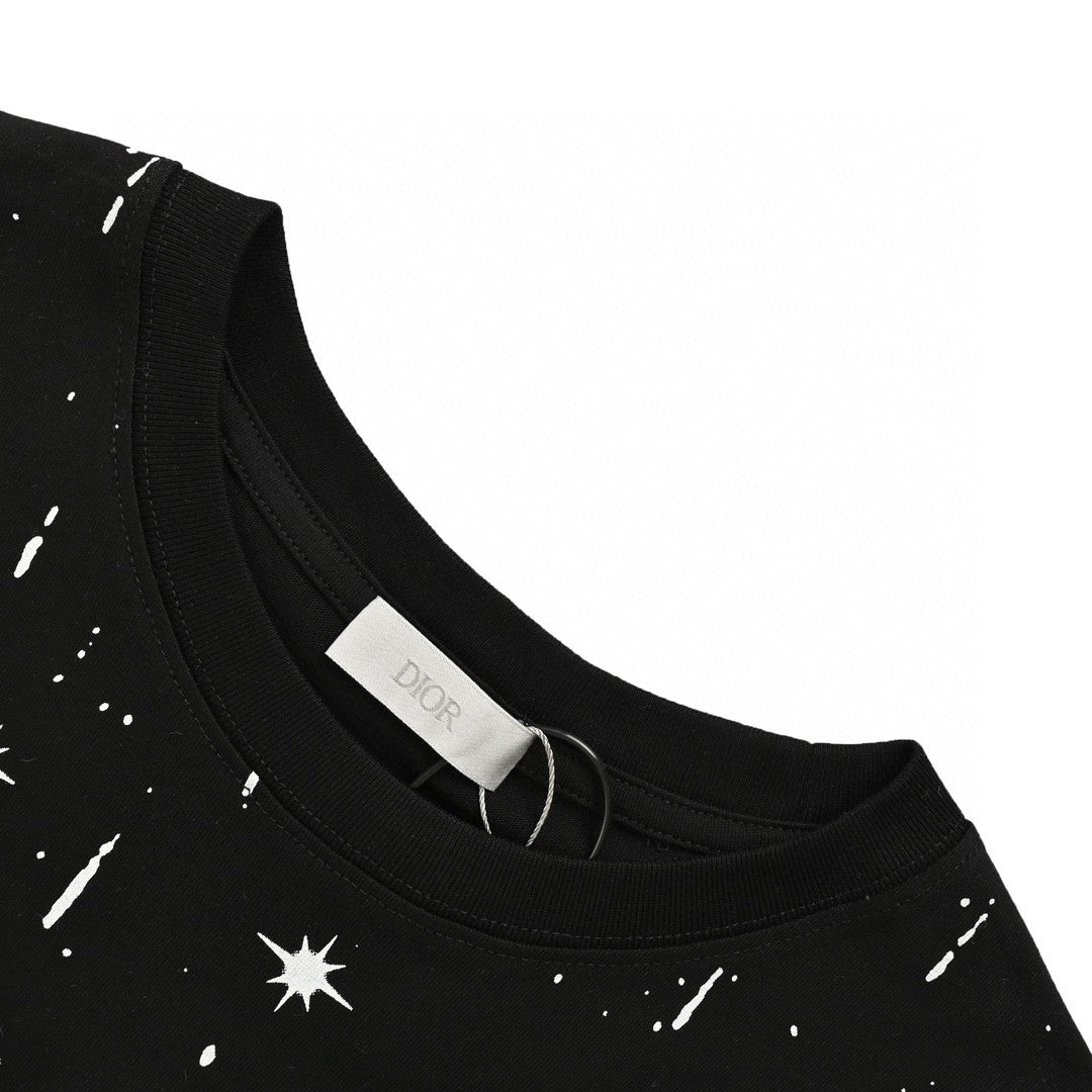 D*or starry sky t-shirt in black