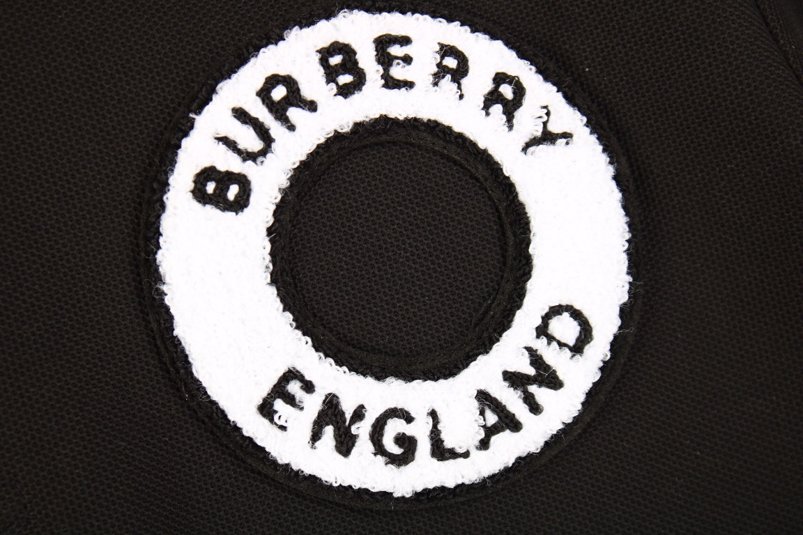 B**rry england logo polo shirt - black