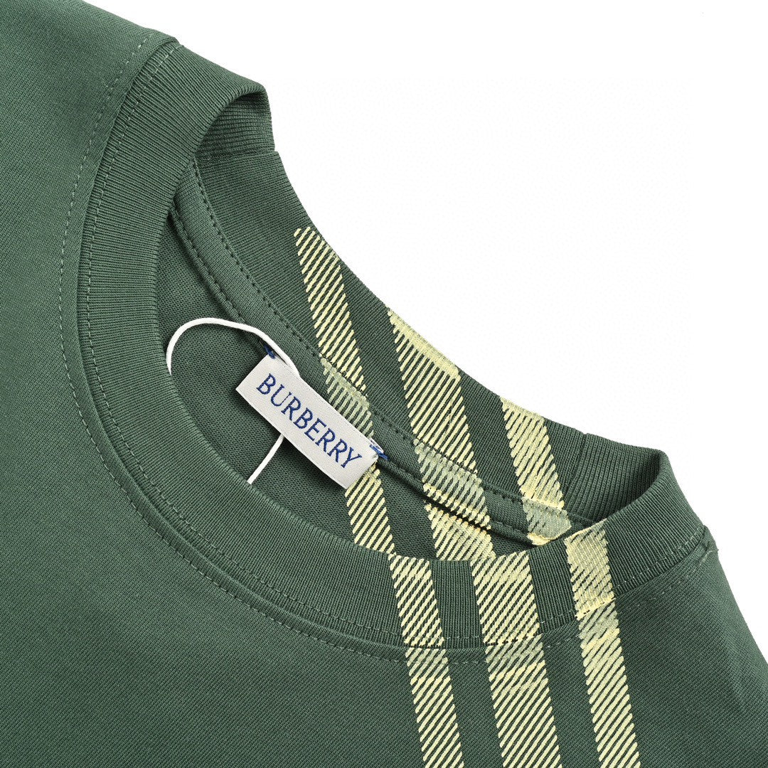 B**rry green check pattern t-shirt
