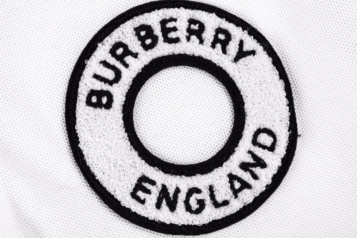 B**rry textured polo shirt in white