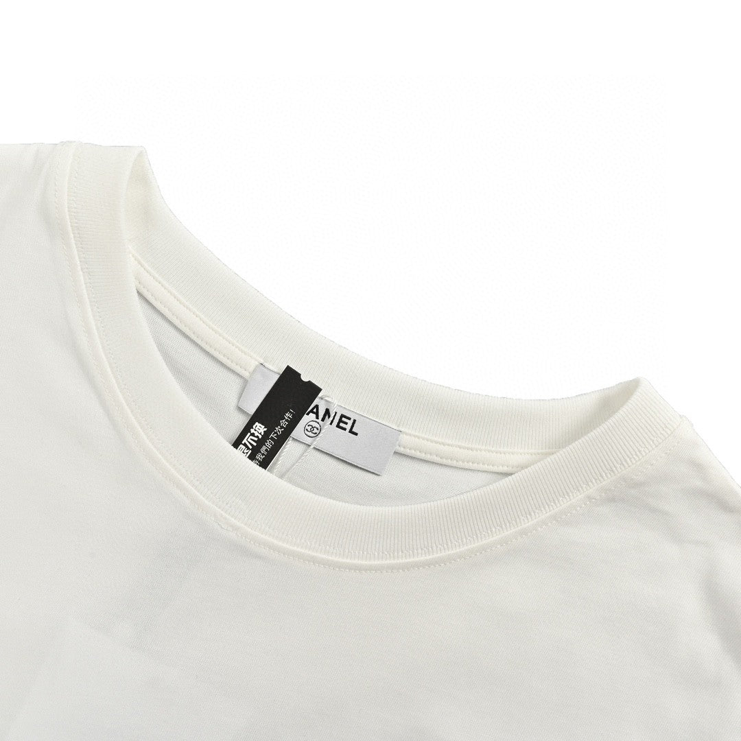Ch*el double c logo t-shirt (white)