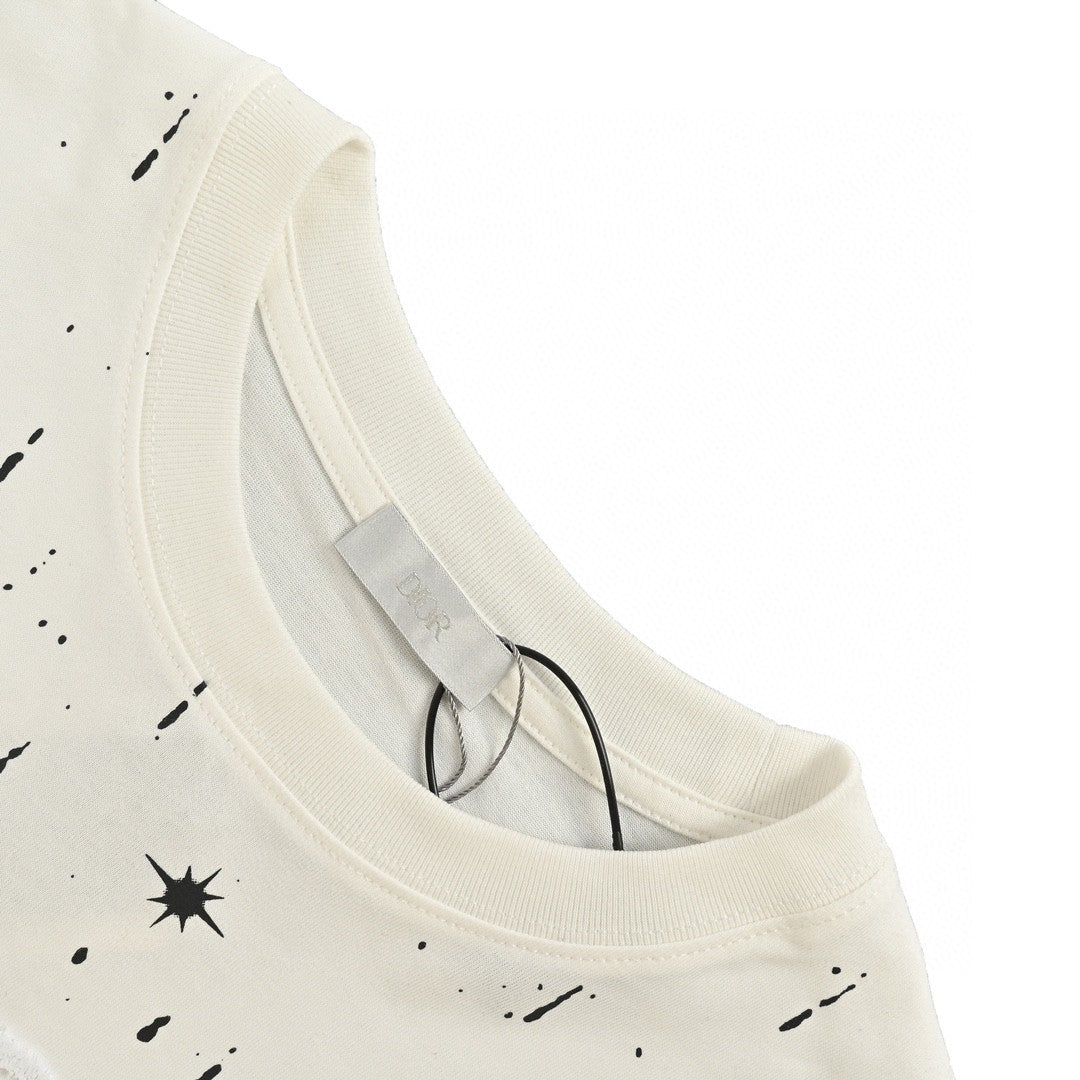 D*or starry sky t-shirt in white