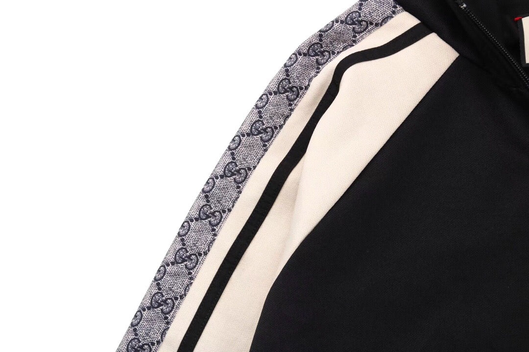 g*u*i gg S*p*e stripe track jacket - black
