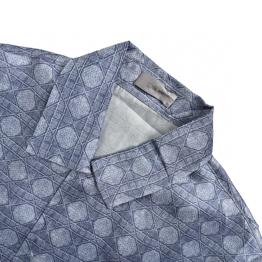 D*or geometric pattern short sleeve shirt
