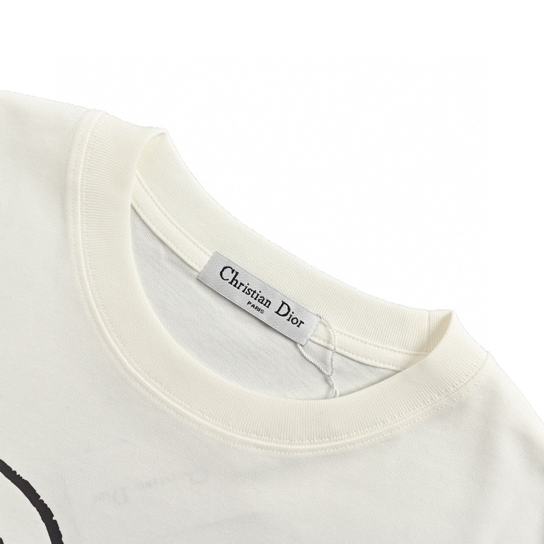 D*or white graphic t-shirt