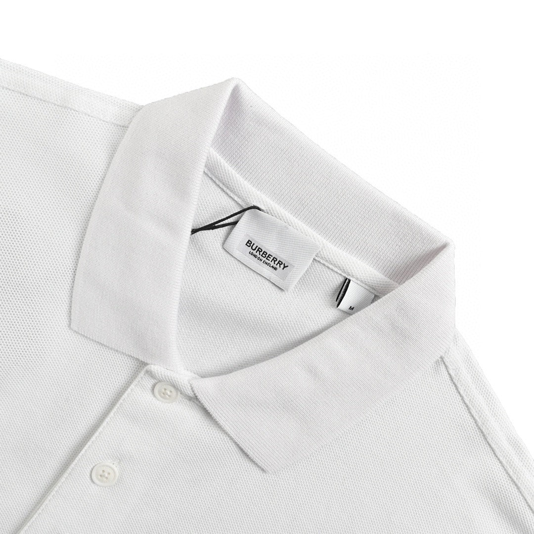B**rry monogram logo polo shirt (white)