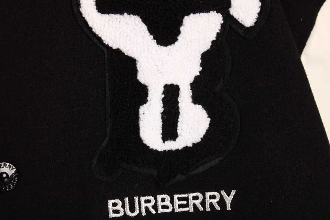 B**rry varsity jacket - black and white