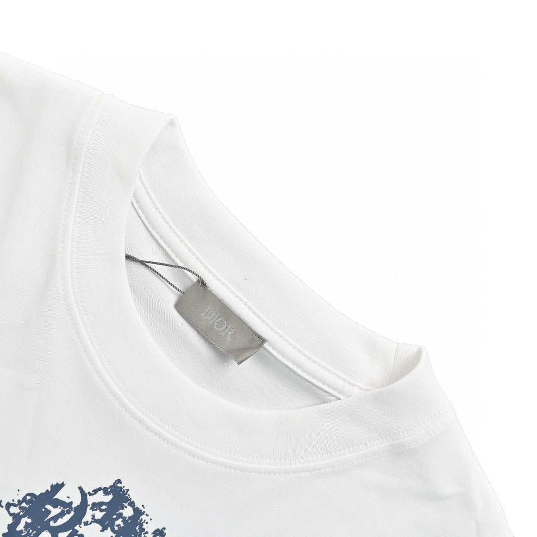D*or monogram motif t-shirt (white)