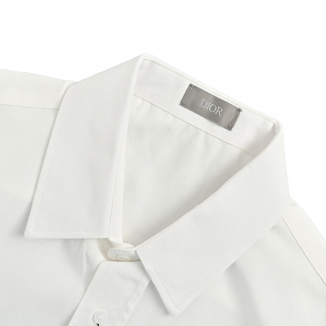 D*or short sleeve button-up shirt (white)