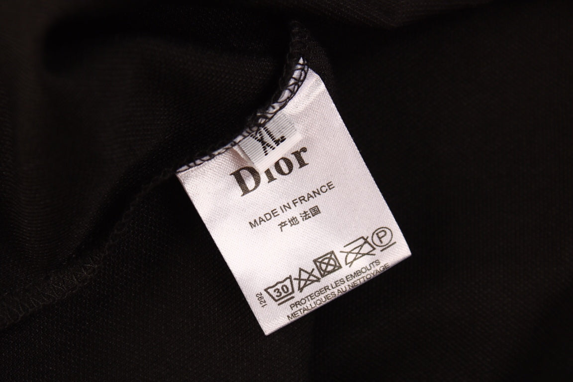 D*or polo shirt with floral logo design