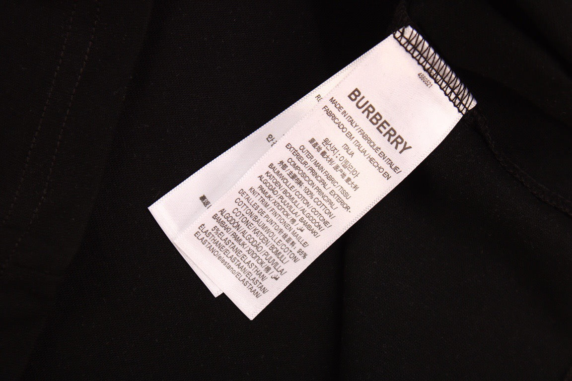 B**rry check panel t-shirt (black)