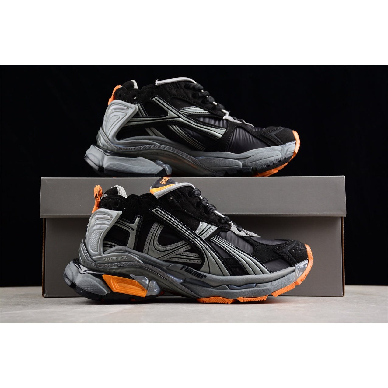 Ba*len*cia*ga runner x black grey orange