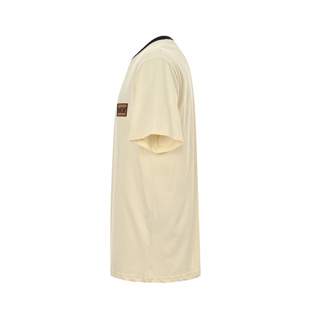 D*or cream t-shirt with black trim