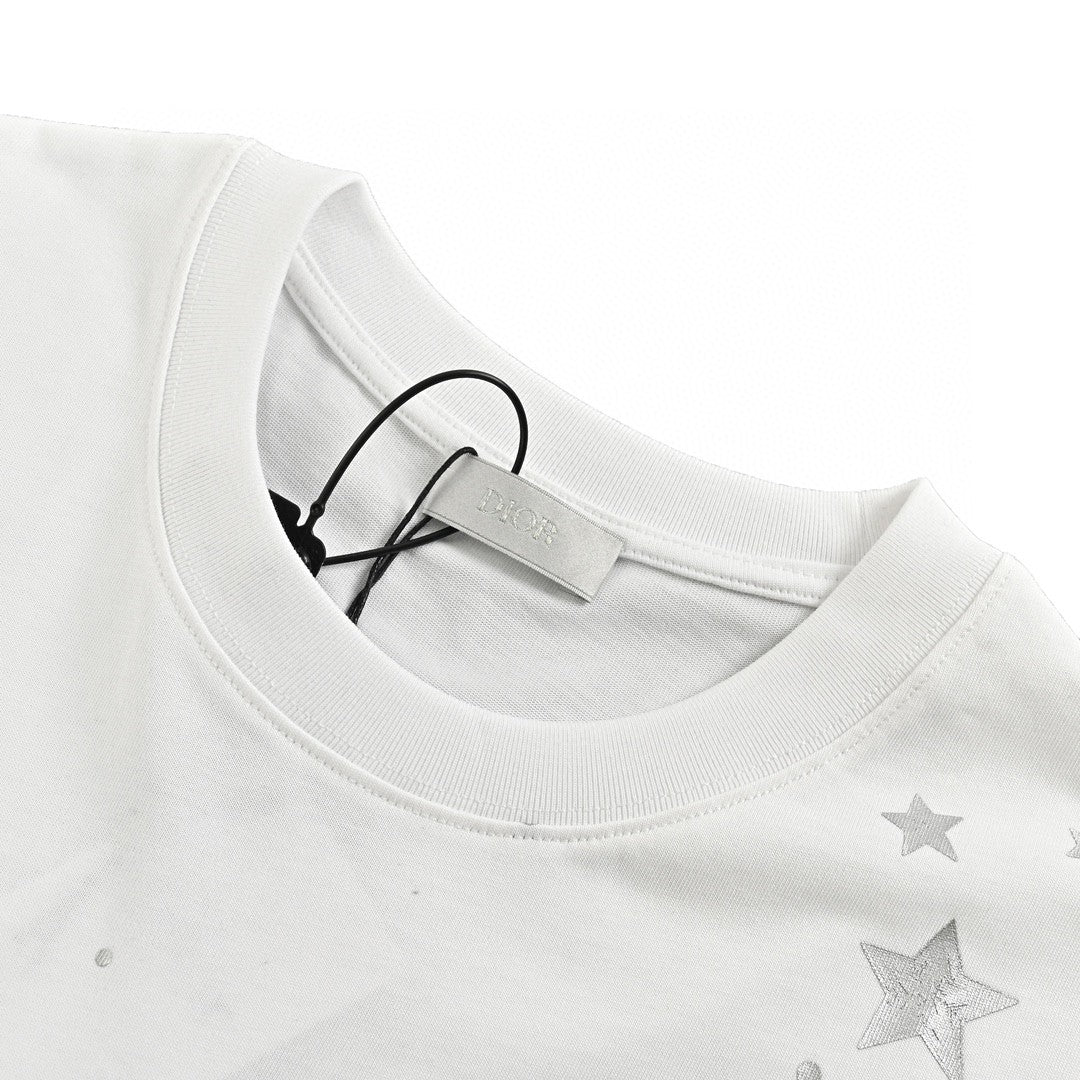 D*or star graphic white t-shirt