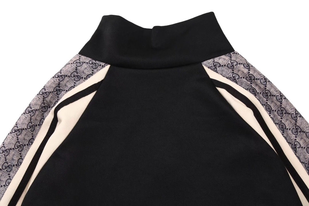 g*u*i gg S*p*e stripe track jacket - black