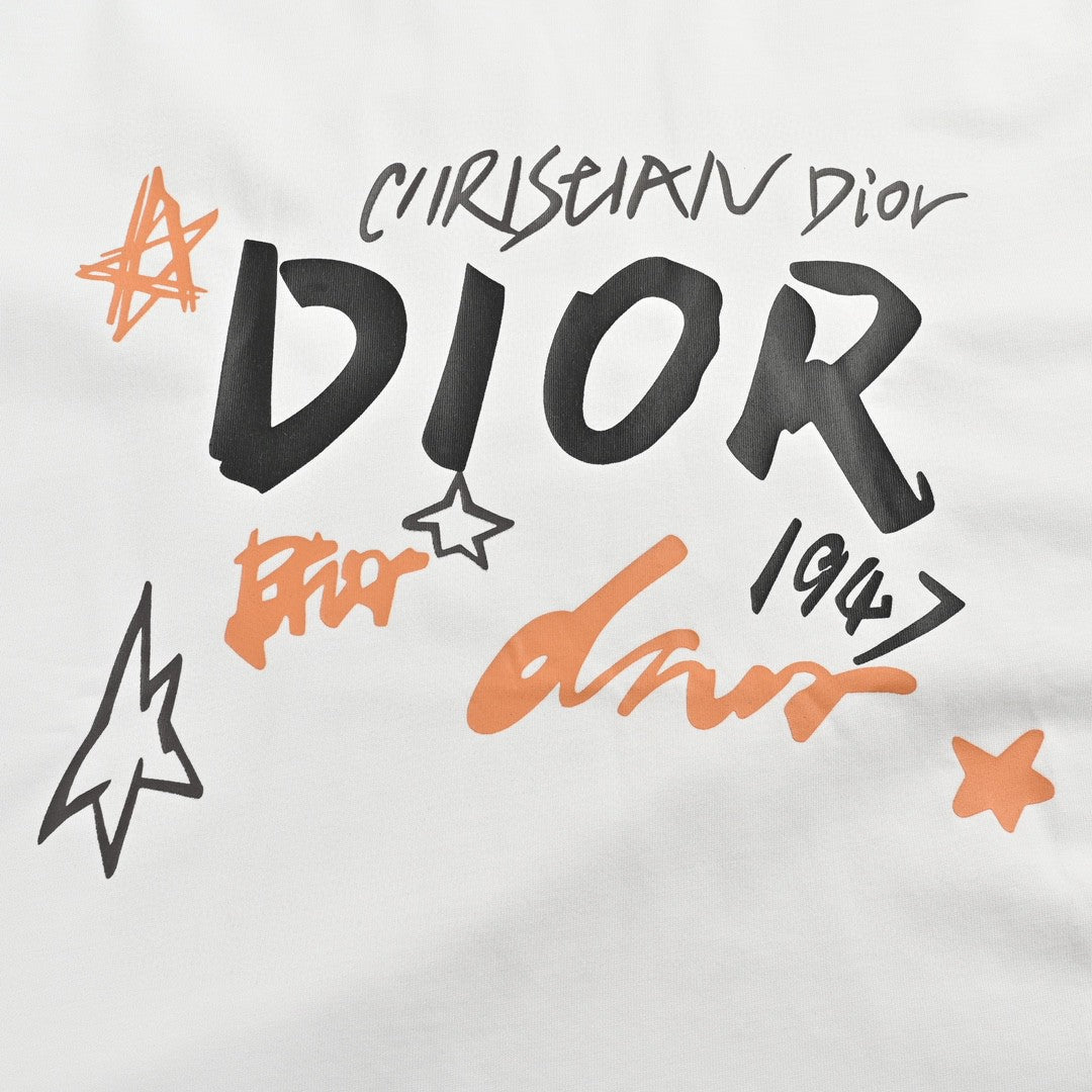D*or ch**an D*or graphic white t-shirt