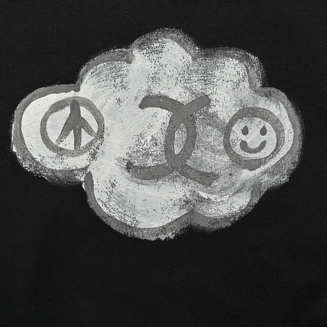 Ch*el cloud logo t-shirt in black