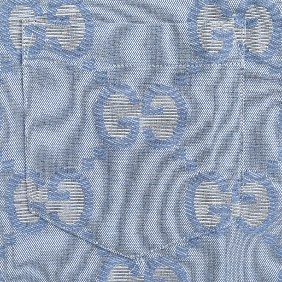 G*u*i allover logo denim shirt