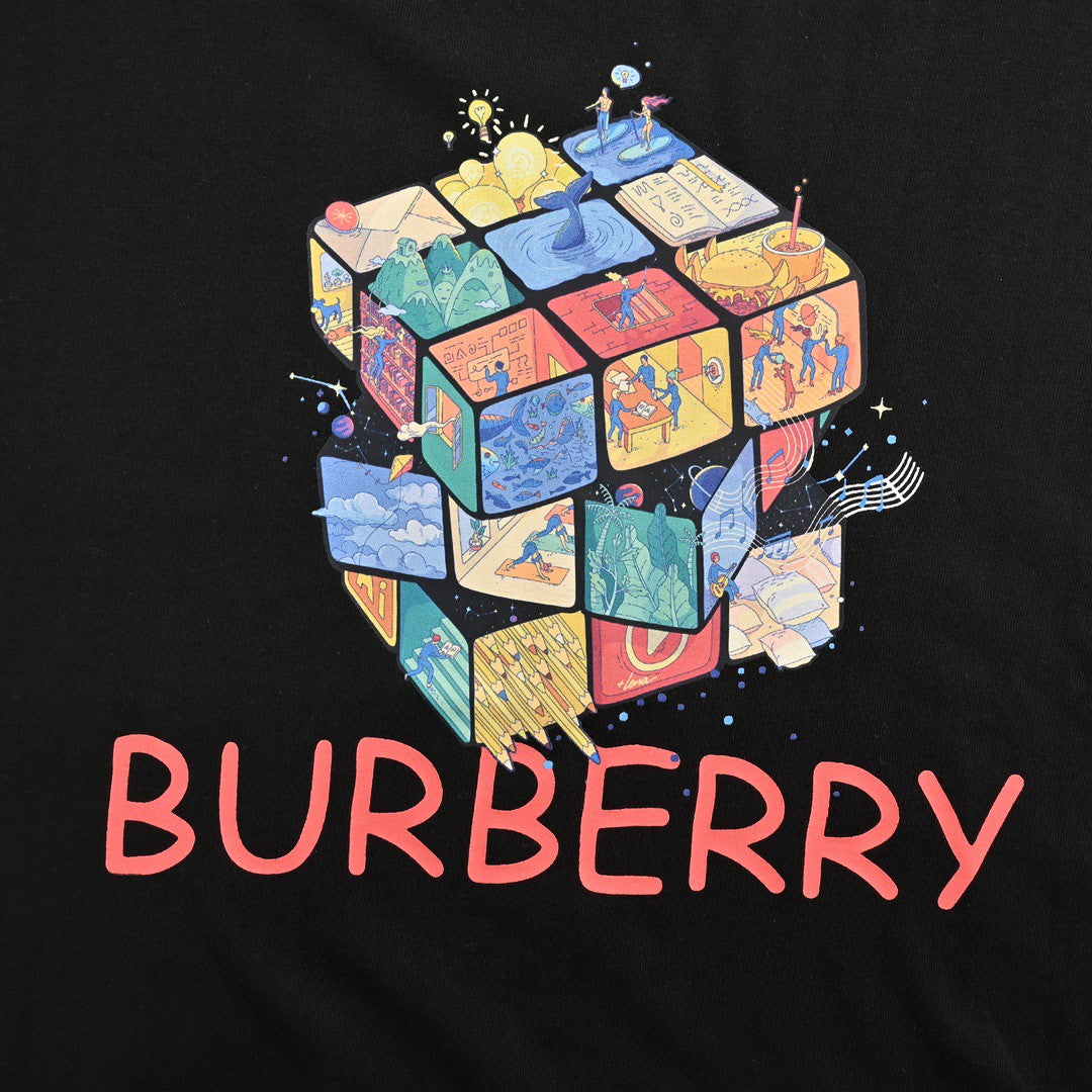 B**rry rubik's cube graphic t-shirt (black)