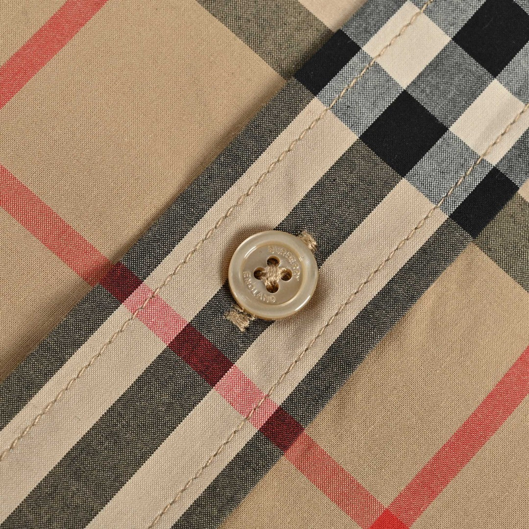 B**rry check short-sleeve shirt