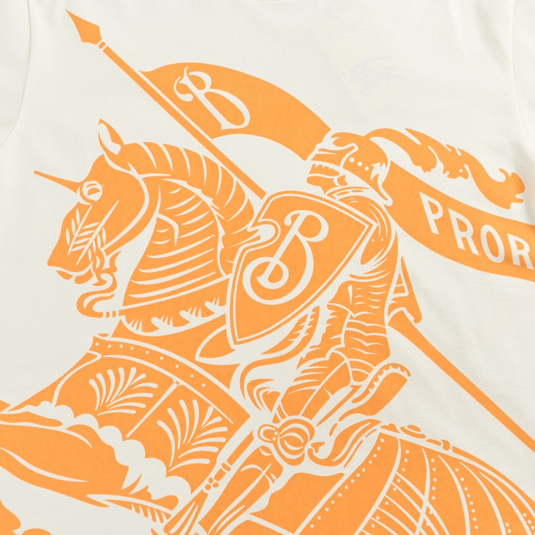 B**rry knight print t-shirt (cream/orange)