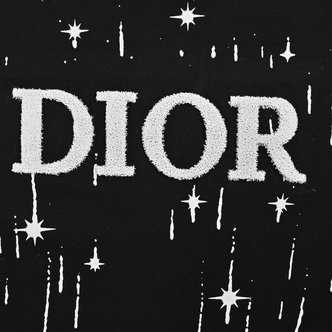 D*or starry sky t-shirt in black