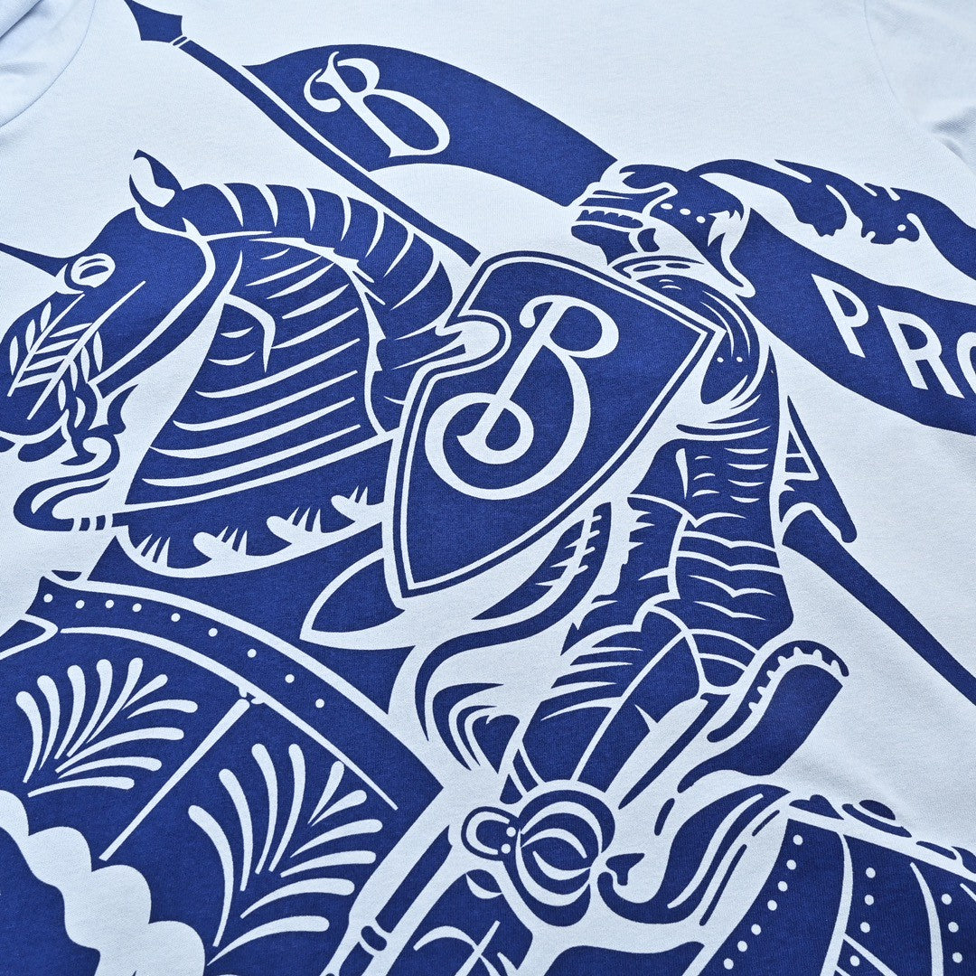 B**rry knight print t-shirt (light blue)
