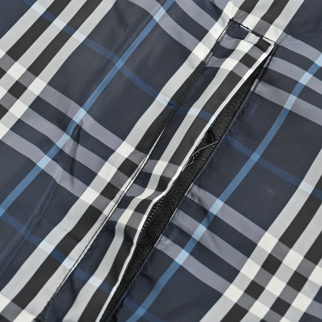 B**rry checkered hooded jacket