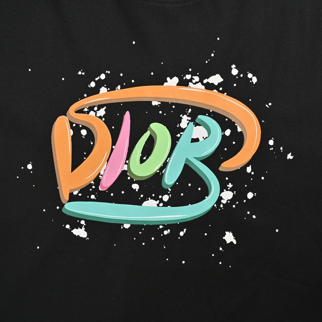 D*or multicolor logo black t-shirt