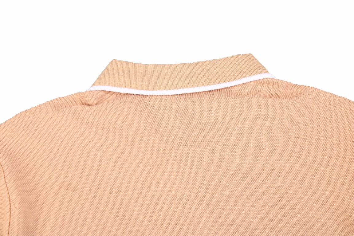 B**rry textured polo shirt in beige