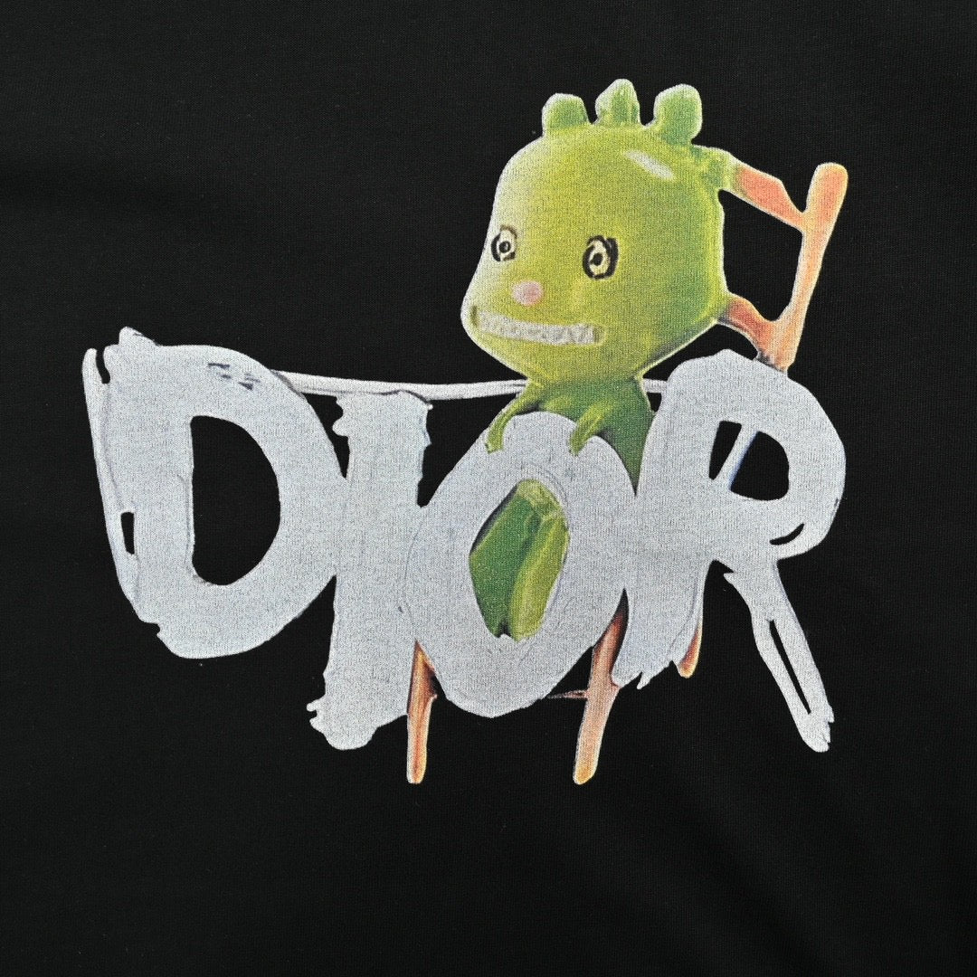 D*or green monster graphic black t-shirt