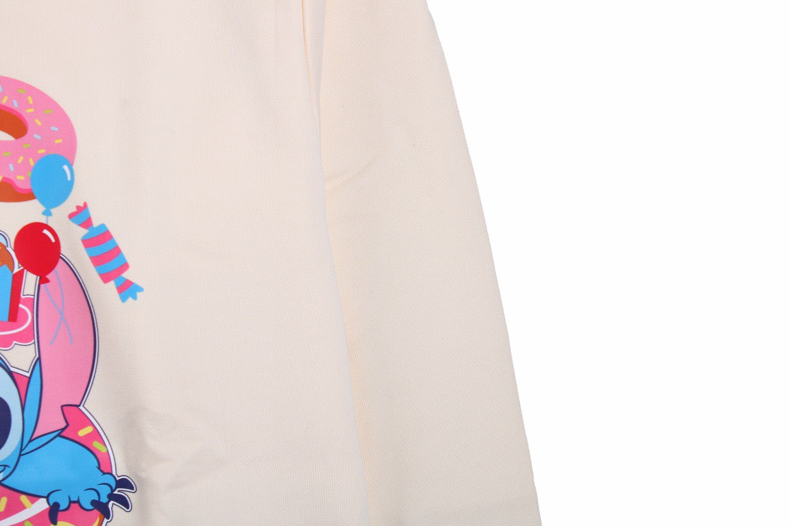 G*u*i stitch donut sweatshirt - cream