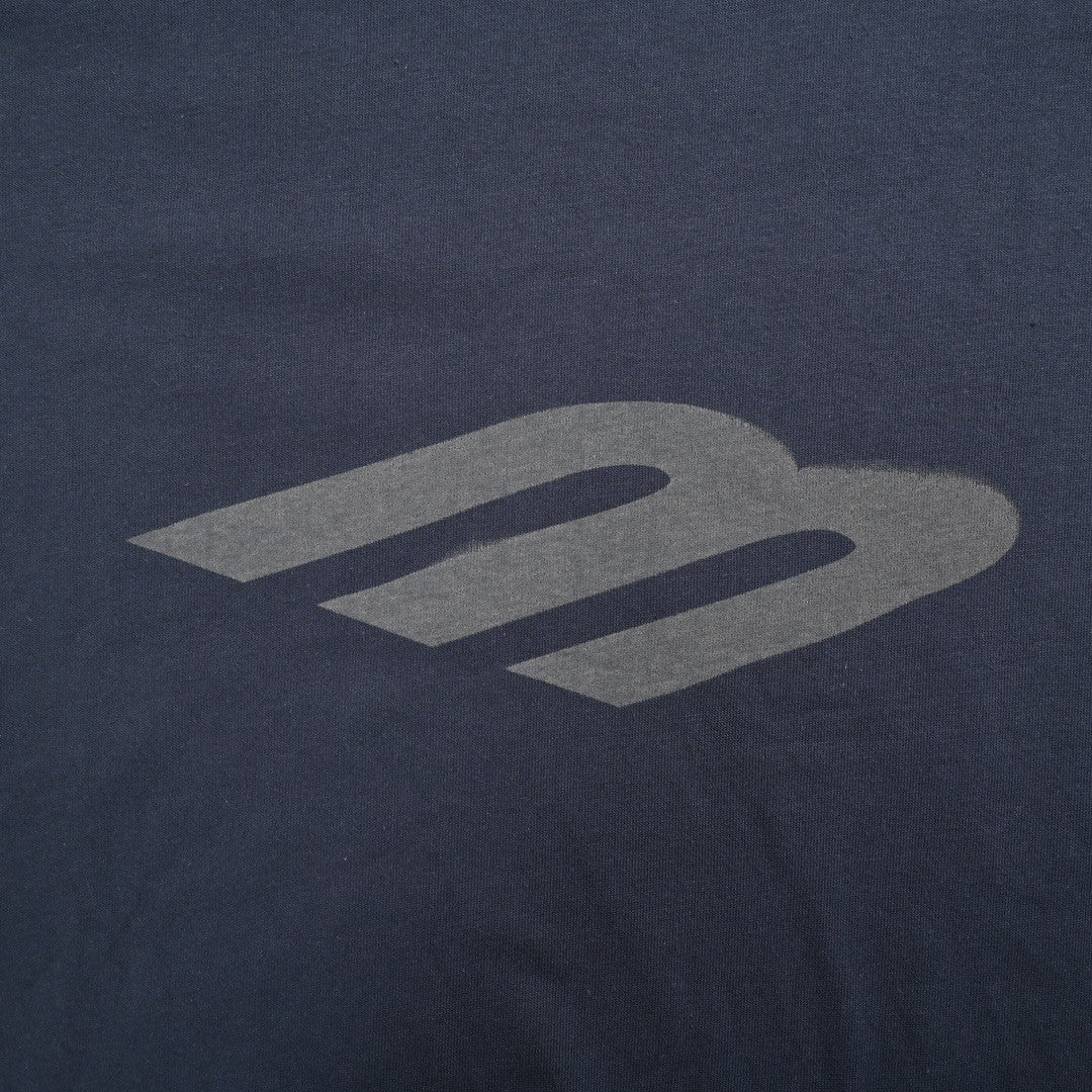 Ba*len*cia*ga distressed logo t-shirt