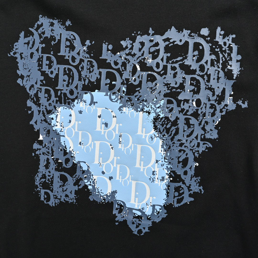 D*or monogram motif t-shirt (black)