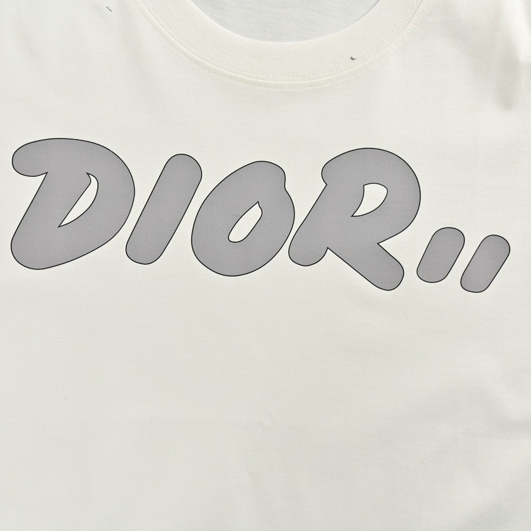 D*or oversized logo white t-shirt