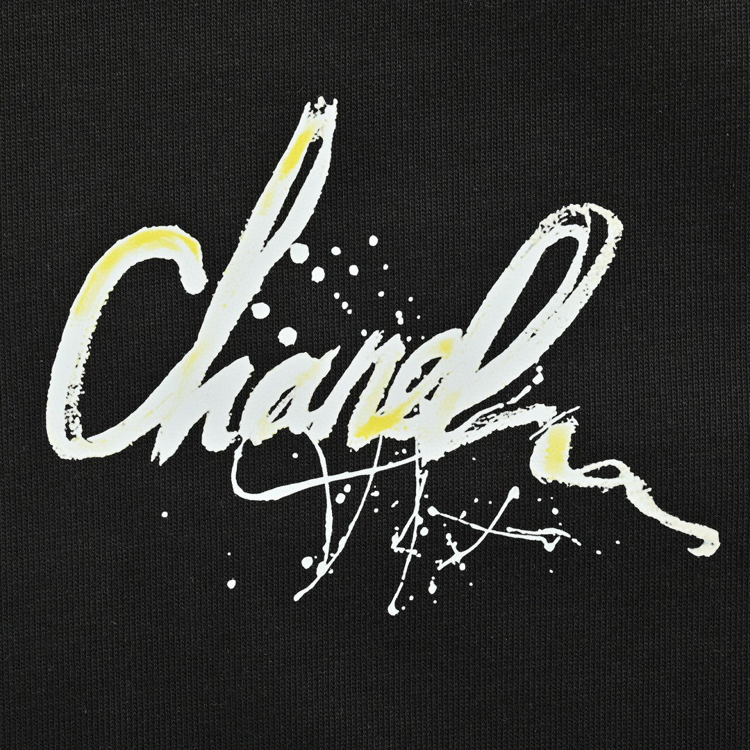 Ch*el signature logo black t-shirt