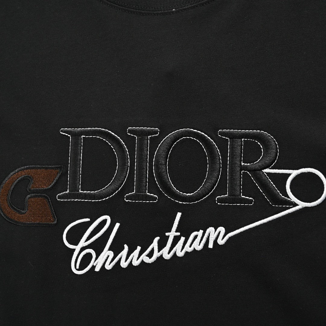 D*or safety pin logo black t-shirt
