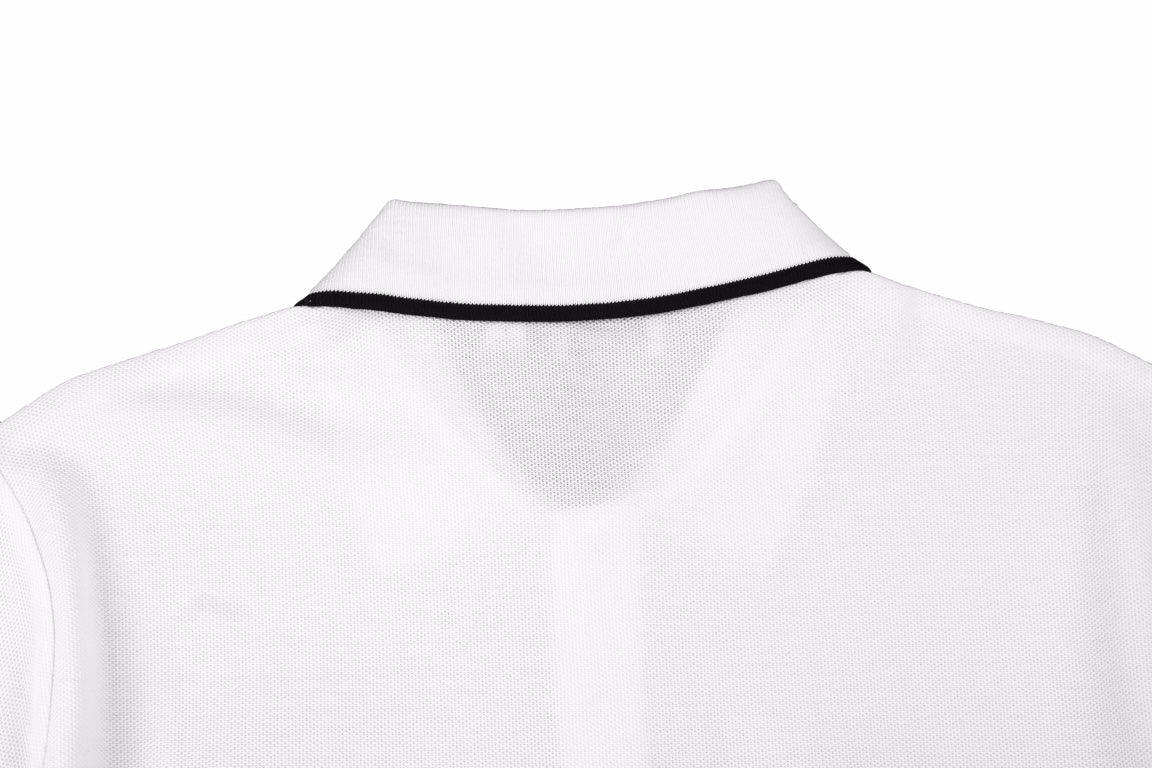 B**rry textured polo shirt in white
