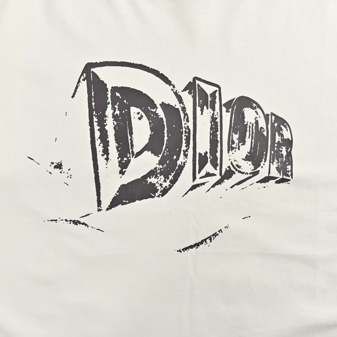 D*or white graphic t-shirt