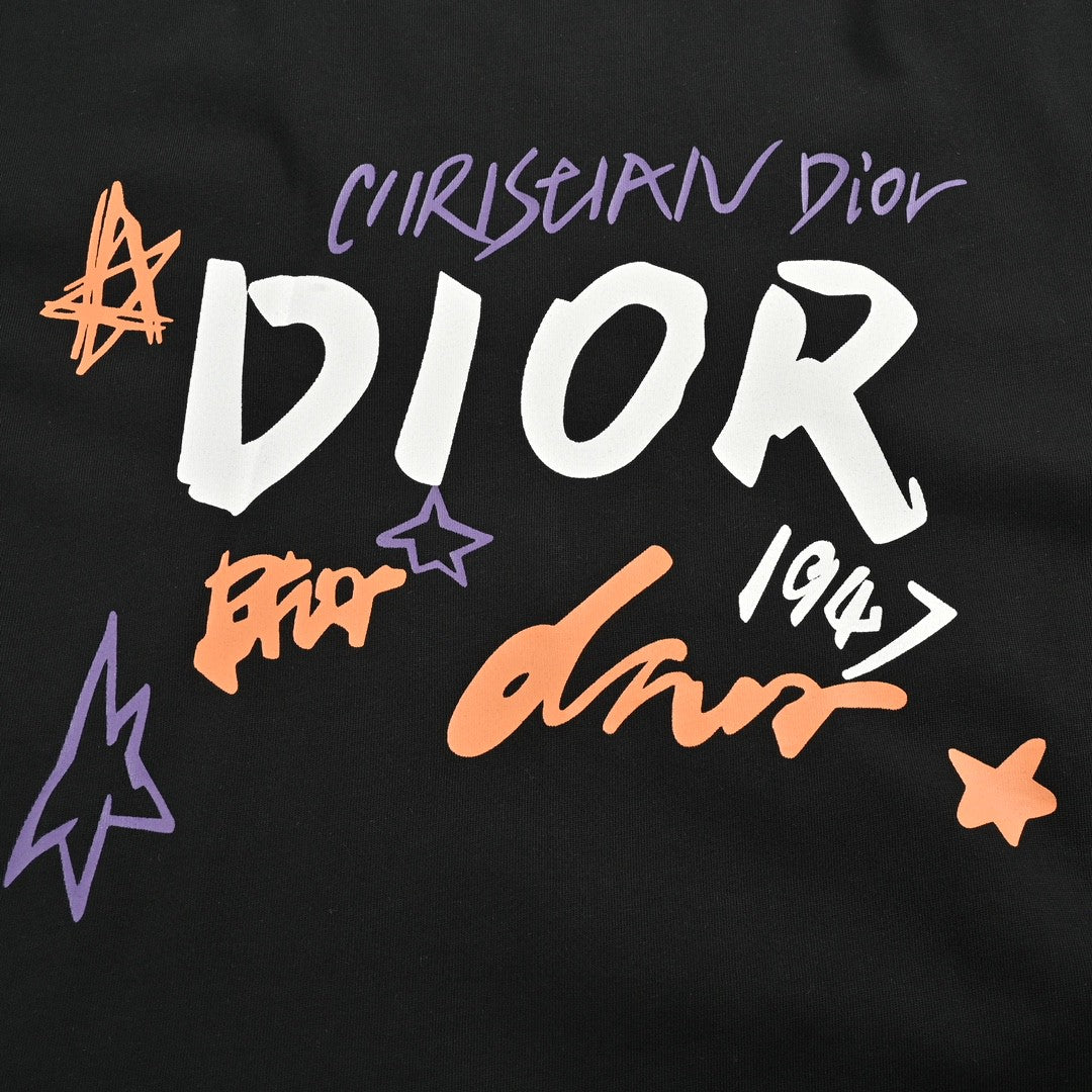 D*or ch**an D*or graphic black t-shirt