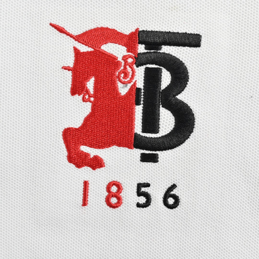 B**rry monogram logo polo shirt (white)
