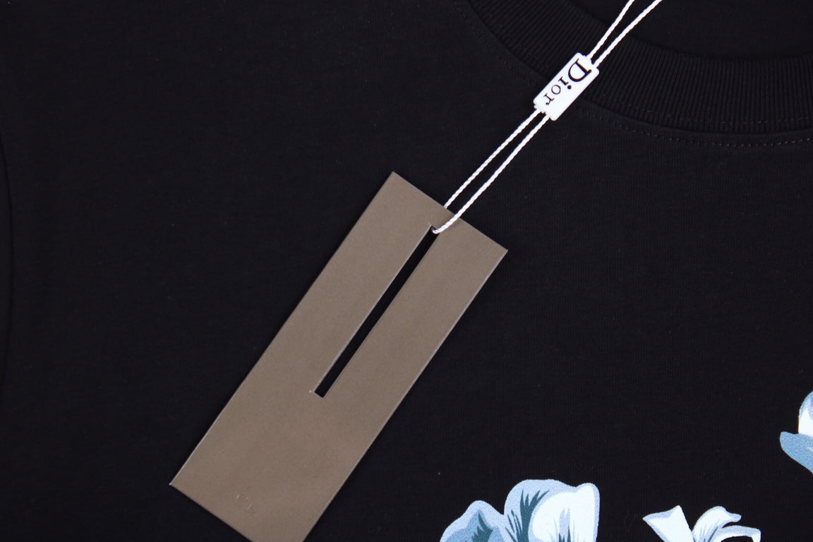 D*or t-shirt with floral graphic design