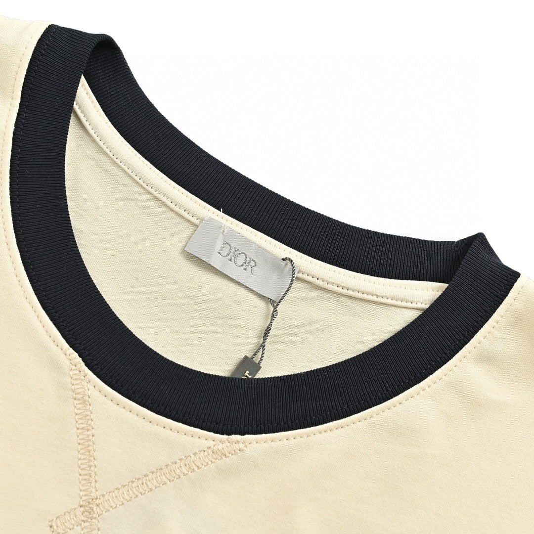 D*or cream t-shirt with black trim