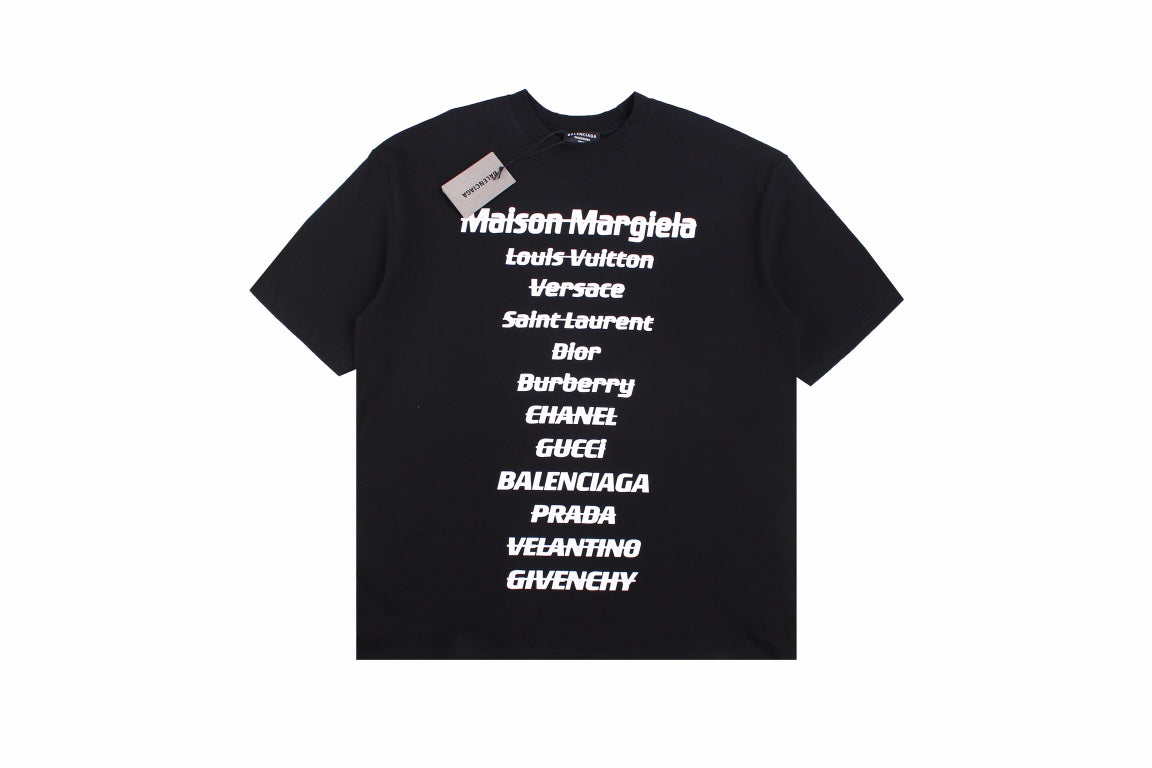 Ba*len*cia*ga designer names t-shirt