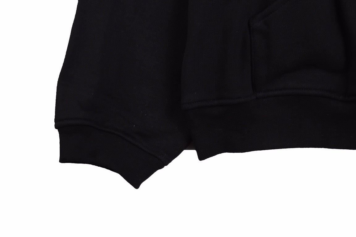 D*or flower logo hoodie - black