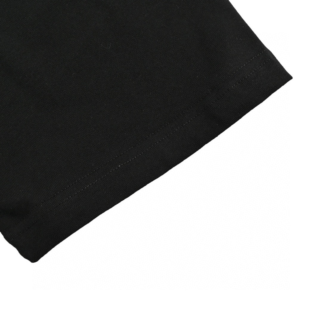 B**rry check collar t-shirt in black
