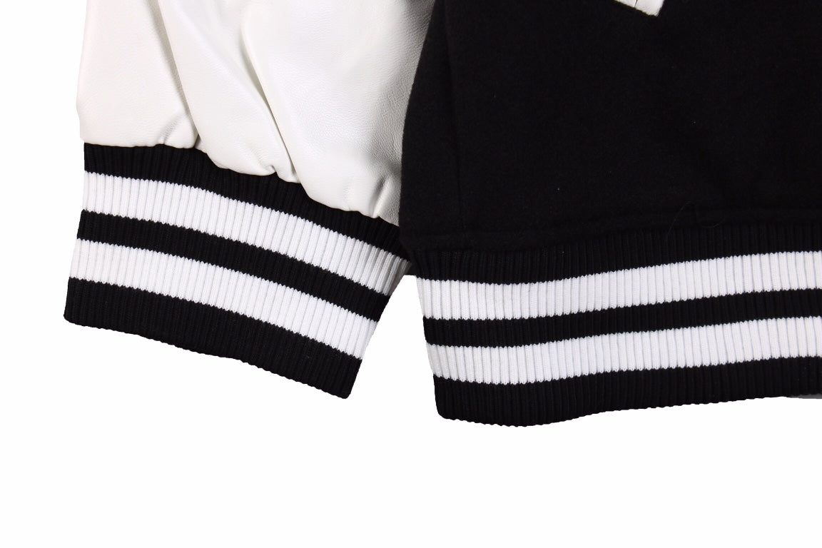 B**rry varsity jacket - black and white