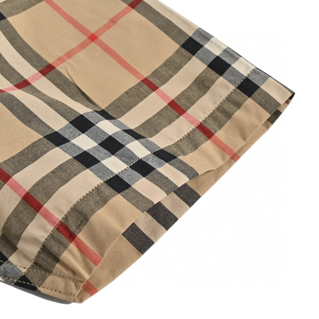 B**rry check short-sleeve shirt